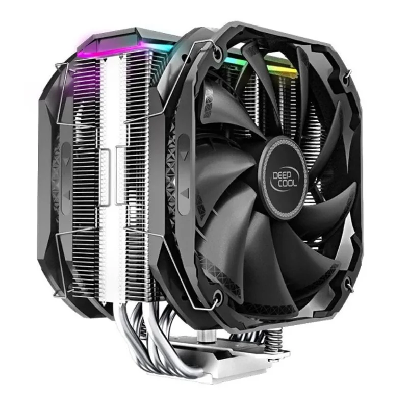 CPU cooler DEEPCOOL AS500 PLUS A-RGB LGA775/115*/1200/AMD 2x140mm Black PWM fan,500-1500rpm,5HP