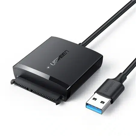 Внешний адаптер для накопителя UGREEN CM257 (USB-A 3.0 - SATA 2,5"/3,5", черный) 60561