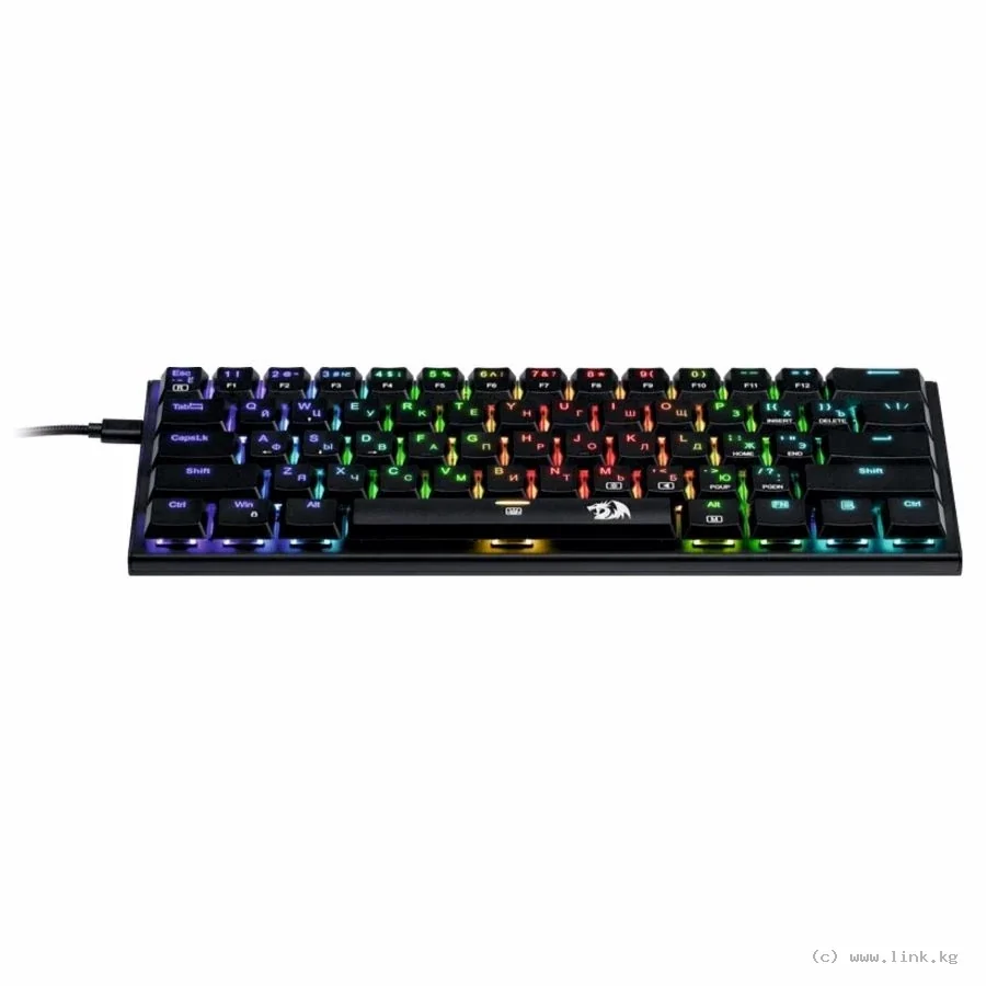 Клавиатура игровая проводная механическая Redragon Anivia K614RGB (61 кл, Red switch, RGB подсветка, черная)
