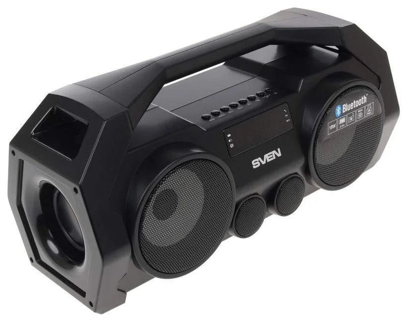 Акустика портативная SVEN PS-465 Black, RMS 18W (2x9W), Bluetooth V5.0 10m, 1800mAh, MicroSD, USB DC 5V
