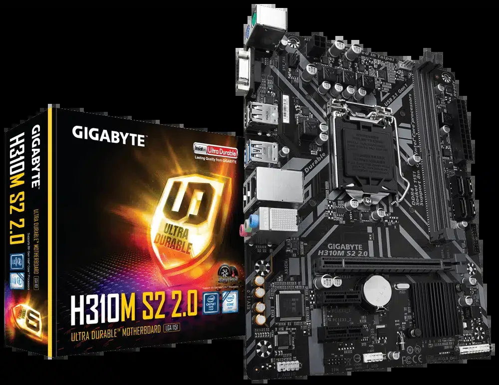 MB LGA1151v2 Gigabyte H310M S2,2xDDR4,10xUSB,4xSATAIII,mATX,PCIe16x,PCIE,VGA