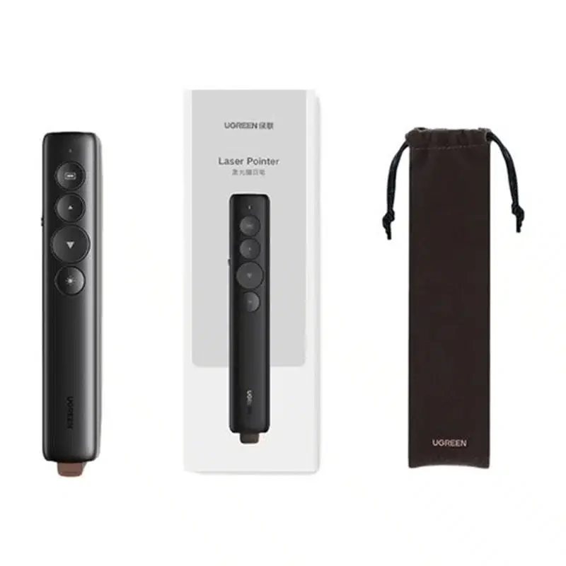 Лазерная указка UGREEN LP479 (2,4 Гц, управление до 100 м, лазер 200 м, USB-A, 1хААА батарея) 50654
