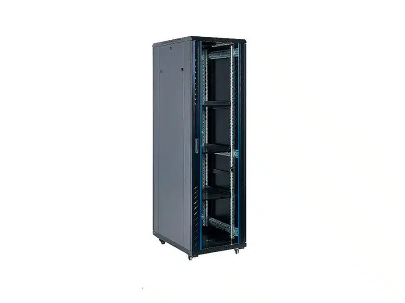 Шкаф серверный напольный Finen FS6827 27U, 600*800*1387 мм, дверь из закаленного стекла, 800кг, в комплекте полка 1 шт. вентилятор 2шт., IP20