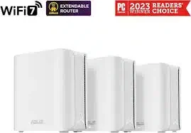 Mesh Wi-Fi система ASUS BD4(W-3-PK) 802.11be, 2882 Mb/s 5 GHz + 688 Mb/s 2.4 GHz, 2×2 MIMO, 2×2.5G WAN/LAN, 4 внутр. антенны, Quad-Core 1.5