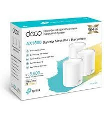 Mesh Wi-Fi система TP-LINK Deco X20(3-PK) AX1800 Dual-Band, 1201Mb/s 5GHz+574Mb/s 2.4GHz, 2xWAN/LAN 1Gb/s, 2 antennas,MU-MIMO, Parental Control
