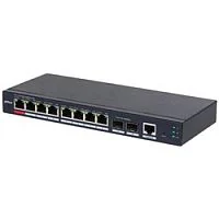 Коммутатор сетевой PoE HIKVISION DS-3E1310P-EI/M (2xUpLink 1Gb/s, 8xPoE 100Mb/s, 9.6Gb/s) 60W