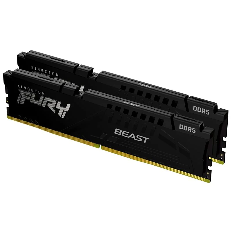 DDR5 64GB (2x32GB) PC-41600 (5200MHz) KINGSTON FURY BEAST BLACK KF552C40BBK2-64