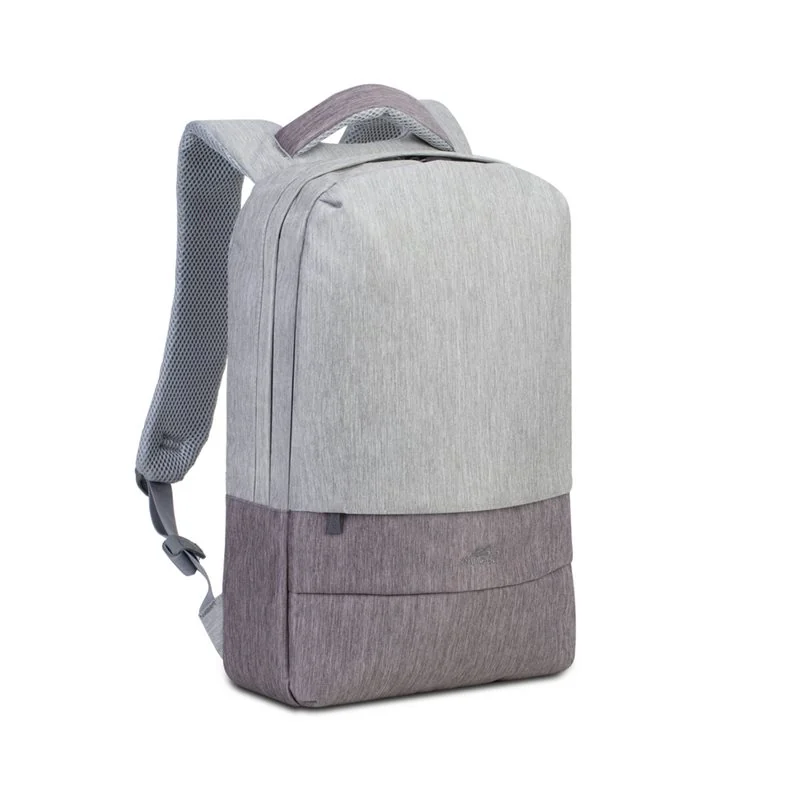 RivaCase 7562 PRATER Anti-Theft Grey/Mocha Brown 15.6" Backpack