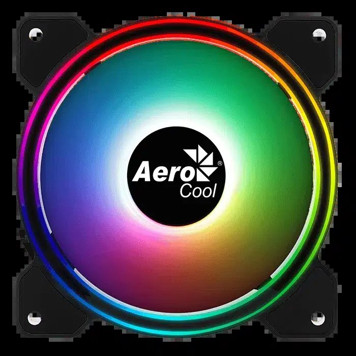Вентилятор AeroCool, Saturn 12F DRGB Molex+3P, 120мм, 1000+-10%об.мин, 35.8CFM, 19.6dBA, 120х120х25мм, гидравлический подшипник, 40000 часов время службы, Чёрный