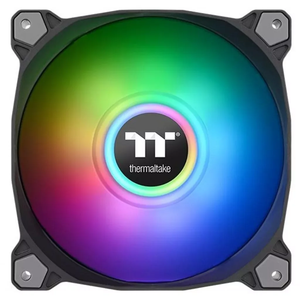 Вентилятор Thermaltake Pure Duo 12 ARGB Sync Radiator Fan 2 120мм,1500+-10%об.мин, 56,45CFM, 25.8 dBA, Molex, 120х120х25мм, 18 LED.5V addressable/MB SYNC hardware control, гидравлический подшипник, 40000 часов время службы [F115-PL12SW-A]