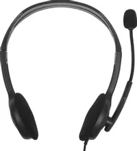 Наушники с микрофоном Genius HS-04S 50Hz-20kHz, 91dB/-54dB, Тип крепления: Дуговые, Подключение 3,5 MiniJack, Длина кабеля 1,2 м, Чёрный