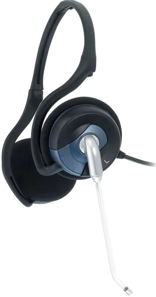 Наушники с микрофоном Genius HS-300N, Дуговые, 2 x mini jack 3.5 mm, 20Hz-20kHz, 118dB/-56dB, длина кабеля 1.8 м, Чёрный