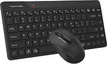 Беспроводная клавиатура+мышь A4tech Fstyler FG2200 Air 2 Black мембранная, 86 клв, ANSI, оптическая, светодиодная, 1200 dpi, 15м, адаптер Type-C, USB ресивер