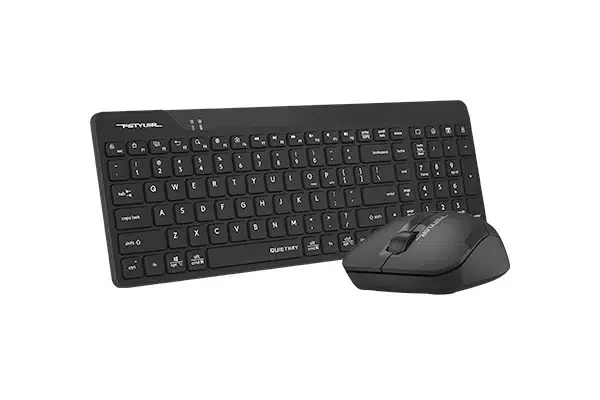 Беспроводная клавиатура+мышь A4tech Fstyler FG2300 Air2 Black мембранная, 107 клв, ANSI, оптическая, 1200 dpi, 15м, адаптер Type-C, USB ресивер