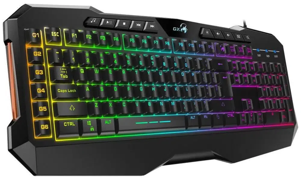 Клавиатура Genius Scorpion K11 Pro, мембранная, 104btns, USB, Анг/Рус, 1.8м, Черный
