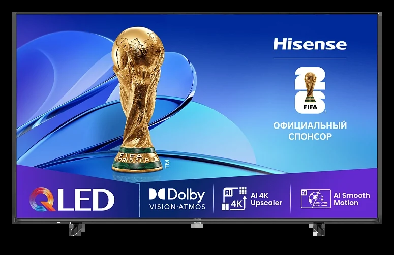 Телевизор Hisense 65E7Q 4K UHD (3840x2160), HDR 60 Гц Smart VIDAA voice control, Direct LED, Wi-Fi, Bluetooth, LAN, HDMI x3, USB x2