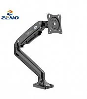 Настольный кронштейн для мониторов Kaloc Zeno M10/S, Макс. Нагрузка-10.0 кг, Диагональ экрана от 17"до 35", Наклон 50°/+50°, Поворот 360°, Высота 155-470mm, VESA 75x75, 100x100mm, газлифт, Серебристый