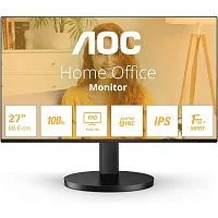 Монитор LCD 27" AOC 27B3HA2, IPS, Black, 1920x1080, 100Hz, 20000000 : 1, 250cd/m2, 178/178, 1ms, -5° - 23° наклон, Low Blue Ligh, Adaptive-Sync, VESA 100 x 100 мм, VGA, HDMI, выход на наушники, колонки 2x2W