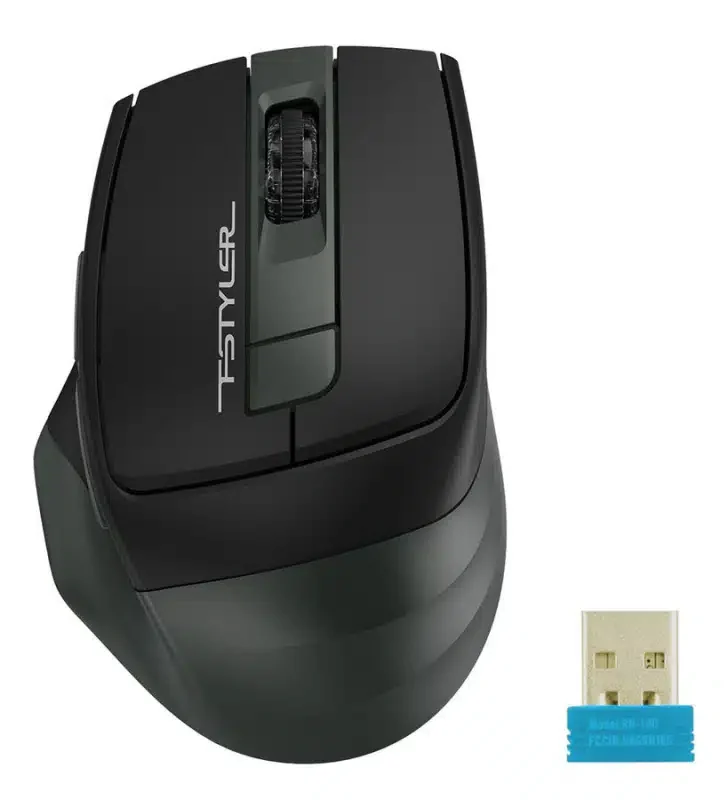 Беспроводная мышь A4Tech Fstyler FB35, колесо прокрутки,2000dpi, Bluetooth 3.0/4.0, Беспроводной 2.4 ГГц, Эффективная дистанция 10 м.,Полночь зелёная