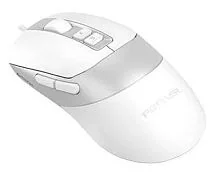 Мышь A4tech Fstyler FM50S Plus 4000 dpi, USB, 7 кнопок, оптическая, бесшумное нажатие кнопок, белая