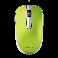 Мышь Genius DX-120, Оптическая, 1000dpi, 3 кнопки, проводная, USB, 5G,1.5м, Зеленый