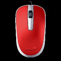 Мышь Genius DX-120, Оптическая, 1000dpi, 3 кнопки, проводная, USB, 5G,1.5м, Красный