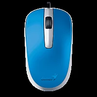 Мышь Genius DX-120, Оптическая, 1000dpi, 3 кнопки, проводная, USB, 5G,1.5м, Синий