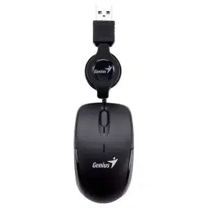 Мышь Genius MICRO TRAVELER V2, Оптическая, 1000dpi, 3 кнопки, проводная, USB, 0.75м, Черный