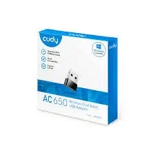 Беспроводной сетевой адаптер Wi-Fi CUDY WU650 650Mbps Wi-Fi USB Adapter, Mini Size, 433Mbps at 5GHz + 200Mbps at 2.4GHz, Nano Size, USB 2.0