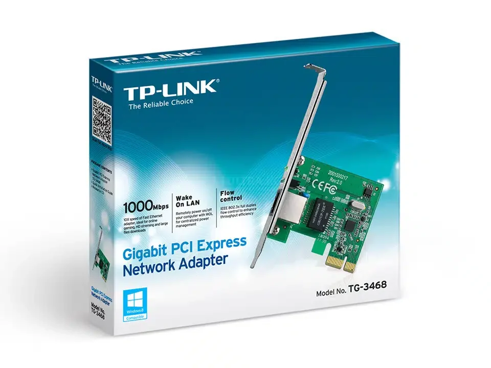 Проводной сетевой адаптер TP-Link TG-3468 10/100/1000 Mbps ,PCI-E1x