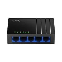 Сетевой коммутатор CUDY GS105D 5-Port Gigabit Desktop Switch, 5 10/100/1000M RJ45 Ports, IGMP Snooping, Loop Detection/Prevention, 802.1p/DSCP QoS, Desktop Plastic Case, Power Saving, Plug and Play, Wall-Mount