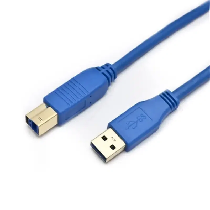 Интерфейсный кабель SHIP US001-1.5B, A-B, Hi-Speed USB 3.0, Голубой, Блистер, Контакты с золотым напылением, 1.5 м