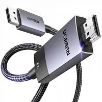 Интерфейсный кабель Ugreen DP115 80395 DP Male To HDMI 8K Cable 1m