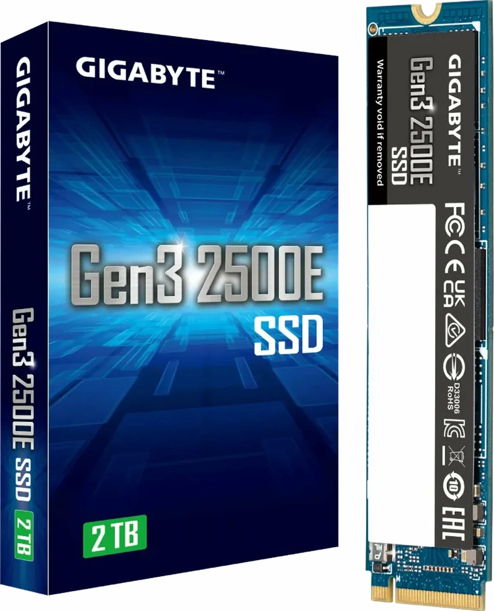 SSD GIGABYTE 2500E G325E2TB 2TB M.2 2280 PCIe NVME Gen3x4 Read / Write: 2400/2000MB