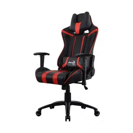 Игровое компьютерное кресло AEROCOOL AERO 1 ALPHA BLACK and RED 2D Armrest 65mm wheels PVC Leather