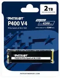 SSD PATRIOT P400 V4 2TB M.2 2280 PCIe 4.0 x4 NVMe 6200/5200