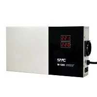 Стабилизатор (AVR) SVC WL-500, Мощность 500ВА/500Вт, LED-дисплей, Диапазон работы AVR: 140-260В, Вых.: 220В+/-7%, 1 х Schuko, Кабель питания: 1,35м, Белый