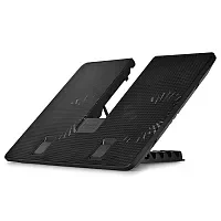 Охлаждающая подставка для ноутбука Deepcool U PAL DP-N214A5_UPAL, 15.6", Вентилятор 2*14см, 1000±10%RPM, Сквозной USB 2.0, 26,3дБл, Габариты 390х280х27,5мм, Чёрный