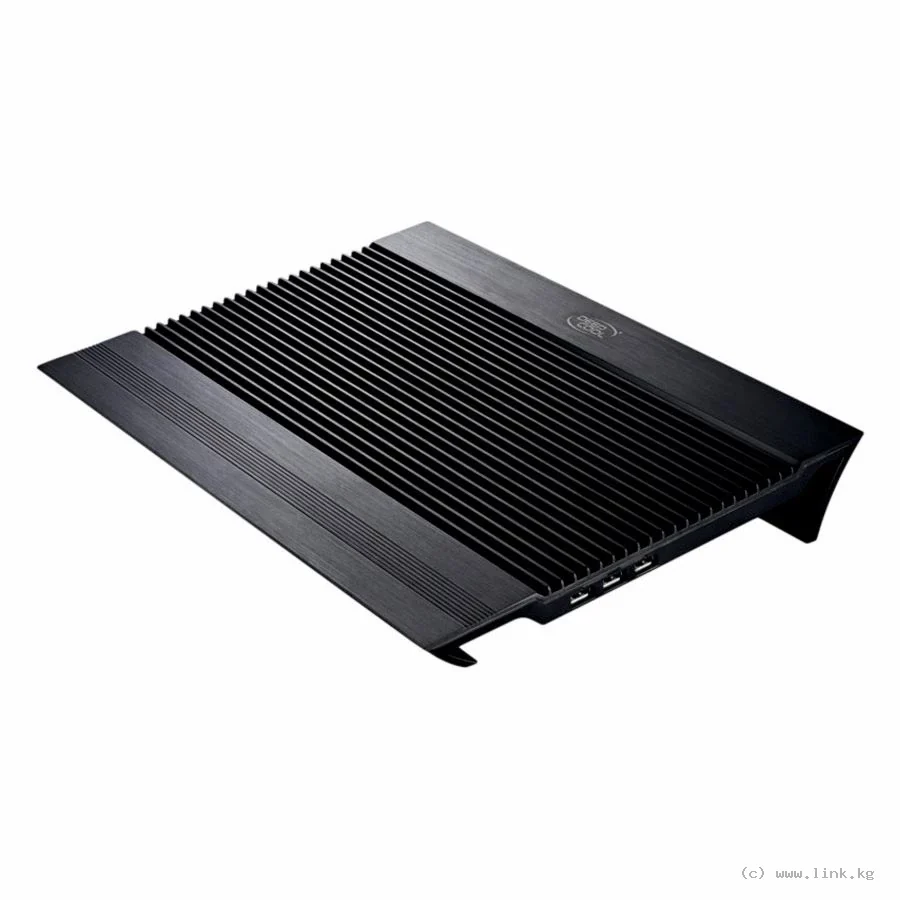 Охлаждающая подставка для ноутбука Deepcool N8 Black DP-N24N-N8BK, 17", Вентилятор 2*14см, 1000±10%RPM, 4*USB 2.0, 25,1дБл, Габариты 380х278х55мм, Чёрный