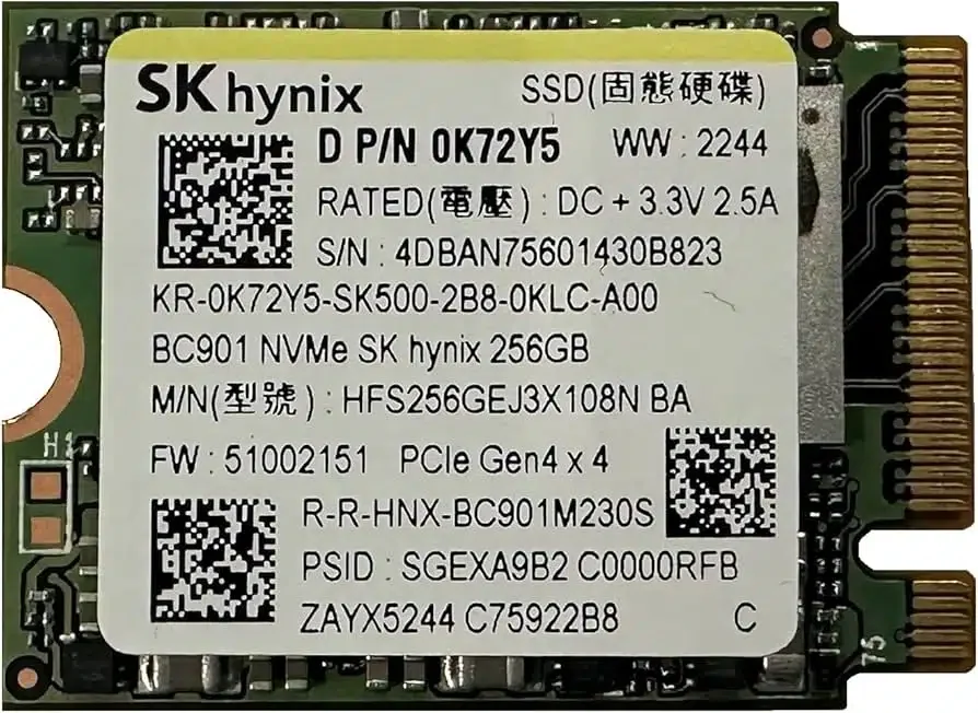 SSD SK Hynix PVC10 256GB M.2-2242 PCI-E GEN 4X4