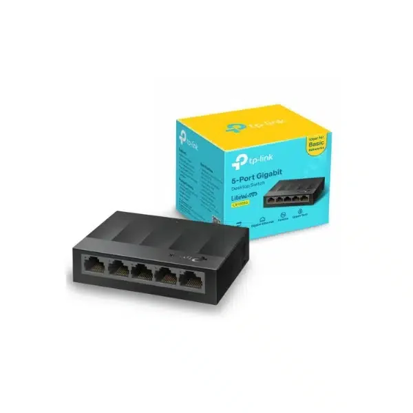 Коммутатор TP-Link LS1005G, настольный, 5 портов 10/100/1000T, корпус пластик