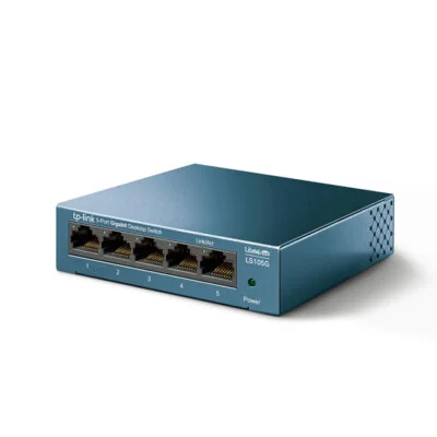 Коммутатор TP-Link LS105G, 5-портовый 10/100/1000 Мбит/с с автосогласованием,авто-MDI/MDIX, Настольный