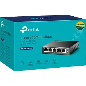 Коммутатор TP-Link TL-SF1005LP, 5-портовый 10/100 Мбит/с настольный коммутатор с 4 портами PoE