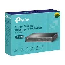Коммутатор TP-Link TL-SG1008P, Настольный, 8 портов 10/100/1000M RJ45, 4 порта PoE, Неуправляемый, Корпус металл
