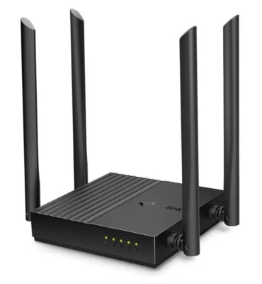 Маршрутизатор TP-Link Archer C64, 802.11a/b/g/n/ac, AC1200, 2×2 MU-MIMO, 1 WAN порт 10/100/1000М + 4 LAN порта 10/100/1000М, 4 фиксированные антенны