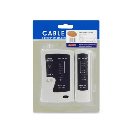 Кабельный тестер SHIP G468, Для тестирования RJ-11, RJ-45