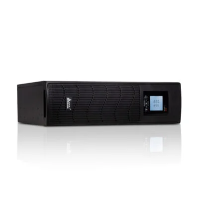 Источник бесперебойного питания SVC RTU-3KL-LCD, 3000VA (2400W), Стоечный 19'' 3U, RTU-серия, USB-SMART, Защита телефонной линии, Диапазон работы AVR: 145-275В, Бат.: 9Ач*4 шт., Вентилятор: 8cм*1шт., 6 вых., Чёрный