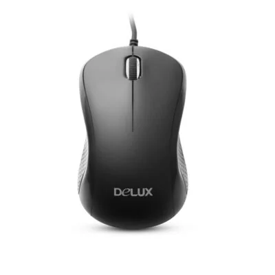 Компьютерная мышь Delux DLM-391OUB, 3D, Оптическая, 1000dpi, USB, Длина кабеля 1,6 метра, Размер: 111,6*61,95*39мм., Чёрный