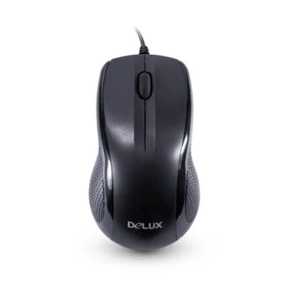 Компьютерная мышь Delux DLM-388OUB, 3D, Оптическая, 800dpi, USB, Длина кабеля 1,6 метра, Размер: 115,5*39,1*65,3мм., Чёрный