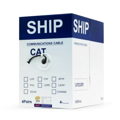 Кабель сетевой SHIP D186-P, Cat.6, FTP, 30В, 4x2x1/0.574мм, PE, 305 м в катушке (Экранированный, Для наружных работ)